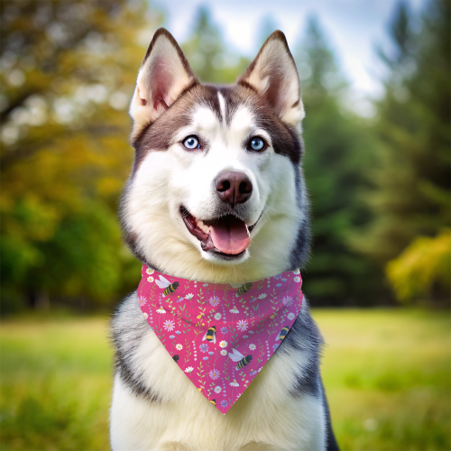 Magenta Bee - Double Sided Bandana